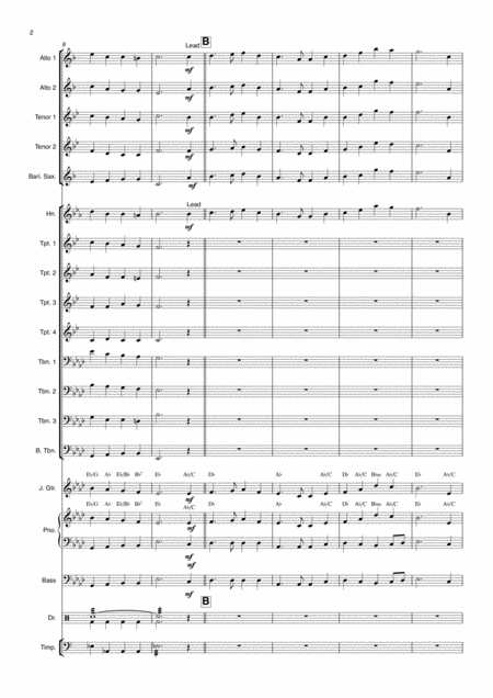 Advance Australia Fair Big Band Instrumental Page 2