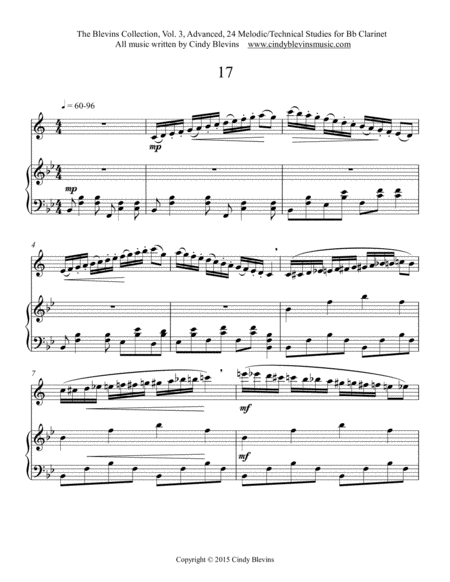 Advanced Clarinet Study 17 From The Blevins Collection Melodic Technical Studies For Bb Clarinet Page 2