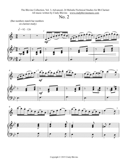 Advanced Clarinet Study 2 From The Blevins Collection Melodic Technical Studies For Bb Clarinet Page 2