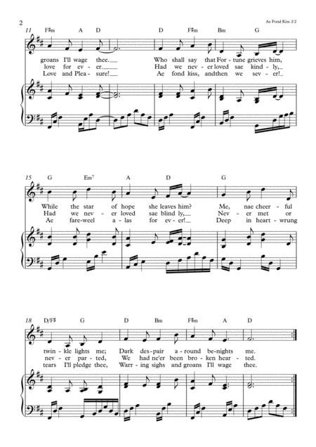 Ae Fond Kiss Traditional Scottish Song Page 2