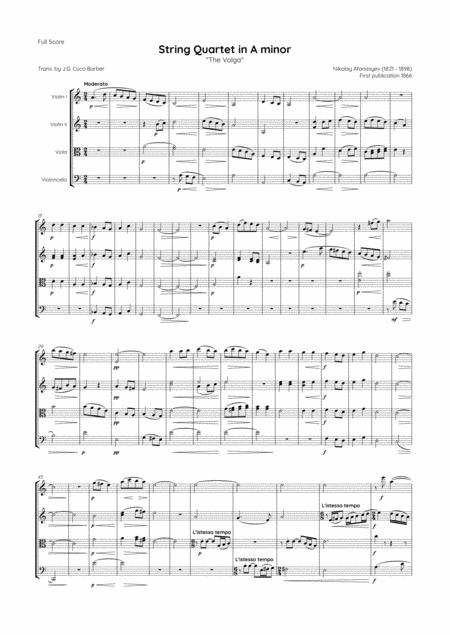 Afanasyev String Quartet In A Minor The Volga Page 2