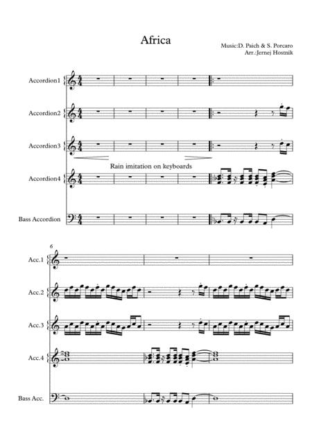 Africa Toto Accordion Orchestra Score Page 2