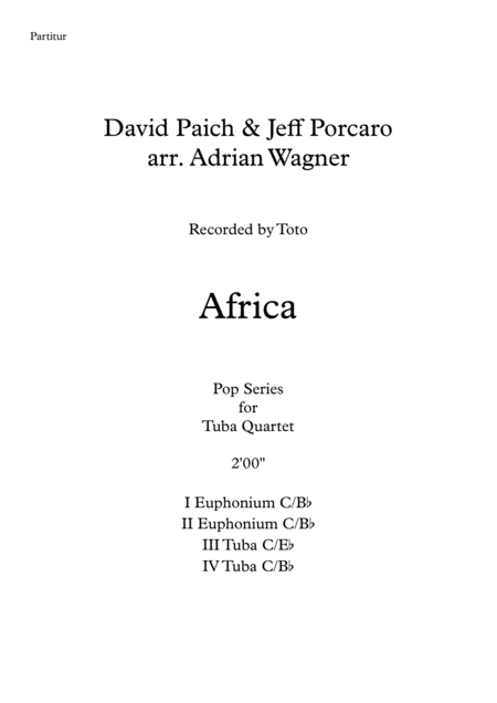 Africa Toto Tuba Quartet Arr Adrian Wagner Page 2