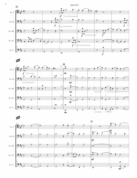 Agnes Dei A Renaissance Mass For Cello Quintet 5 Cellos Page 2