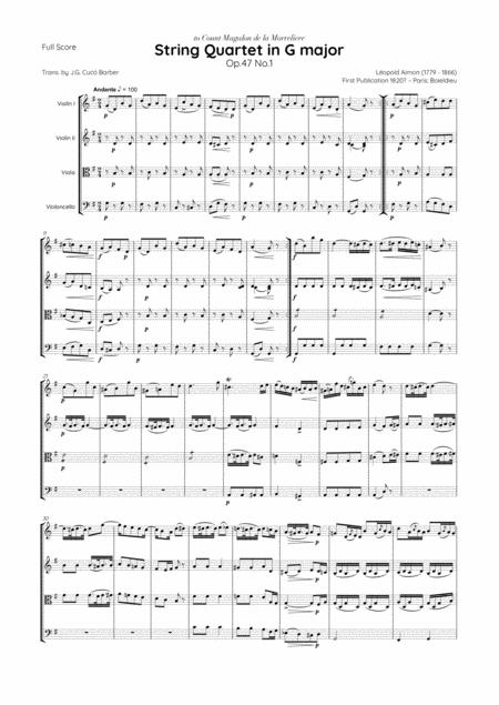 Aimon String Quartet In G Major Op 47 No 1 Page 2