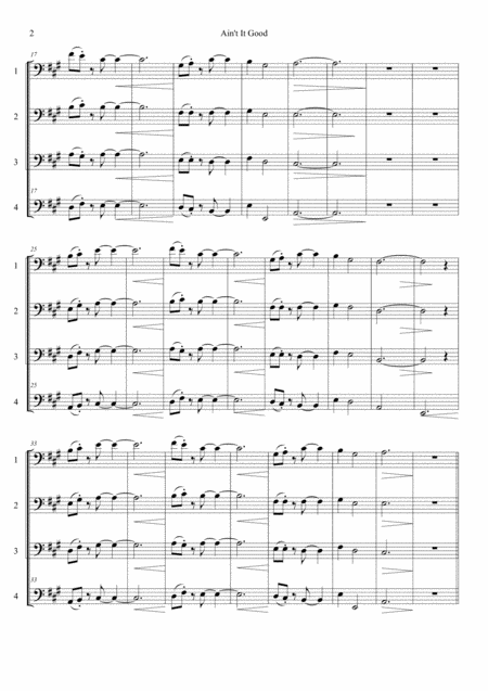 Aint It Good Arranged For Four Trombones Page 2