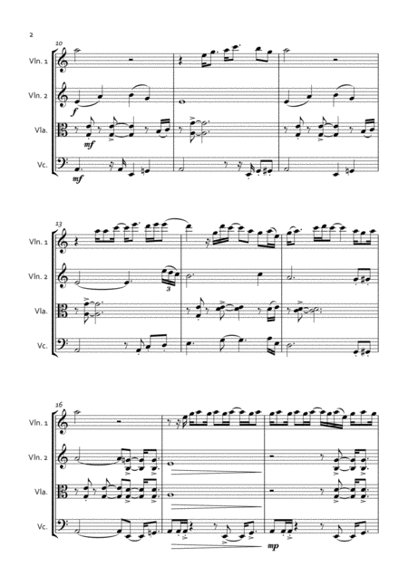 Aint No Sunshine For String Quartet Page 2