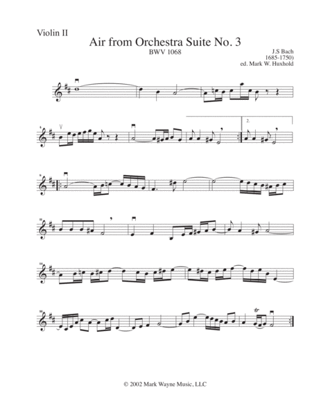 Air From Orchestra Suite No 3 In D Major Bwv 1068 Page 2