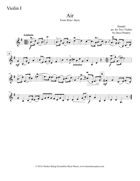 Air From The Water Music For Two Violins Page 2