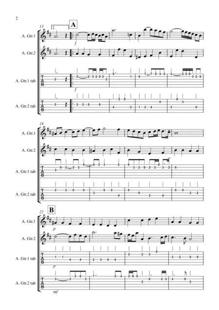 Air On A G String For Guitar Duet Page 2