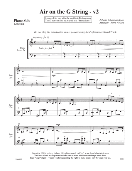 Air On The G String V2 3 For 1 Piano Arrangements Jazz Page 2