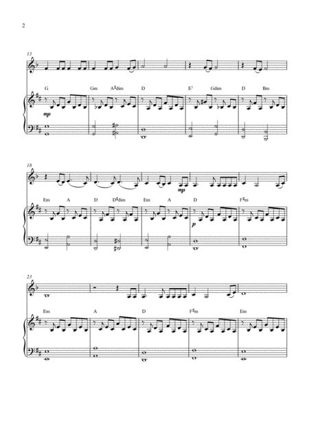 Al Di La Clarinet In A Solo And Piano Accompaniment With Chords Page 2