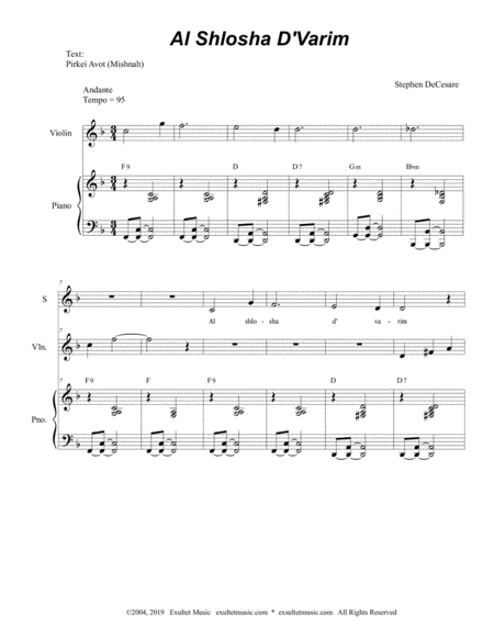 Al Shlosha D Varim For 2 Part Choir Soprano And Tenor Page 2