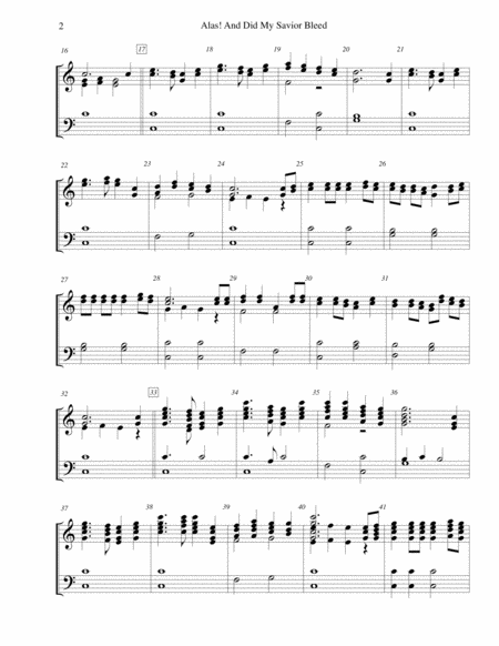 Alas And Did My Savior Bleed At The Cross For 3 Octave Handbell Choir Page 2