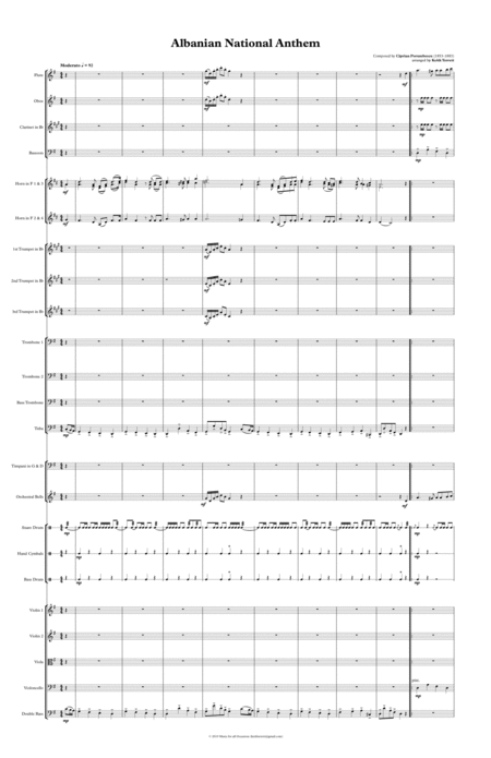 Albanian National Anthem For Symphony Orchestra Page 2