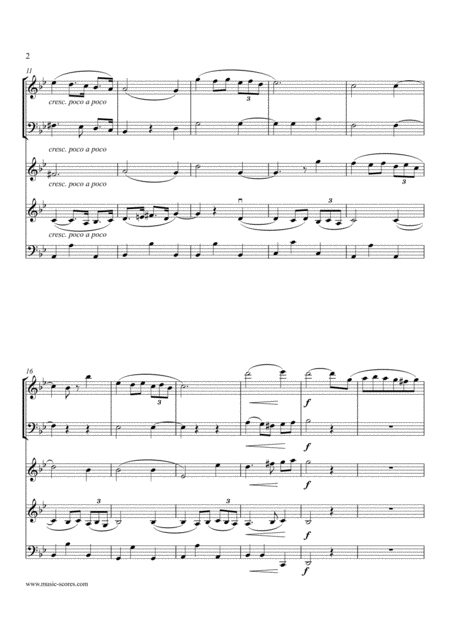 Albinoni Adagio Flute Bassoon Trumpet Violin And Cello Page 2