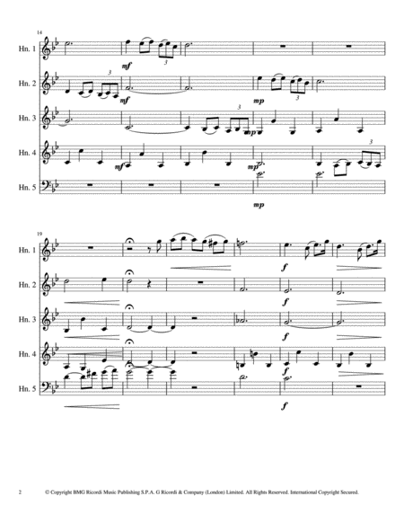 Albinoni Adagio For Horn Quintet Page 2