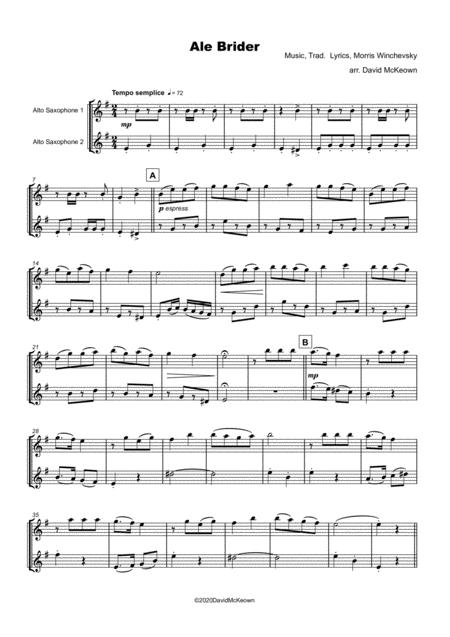 Ale Brider Jewish Klezmer Song For Alto Saxophone Duet Page 2