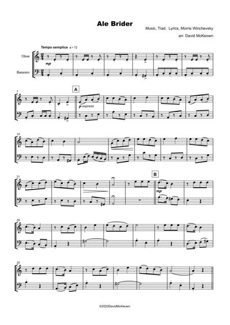 Ale Brider Jewish Klezmer Song For Oboe And Bassoon Duet Page 2