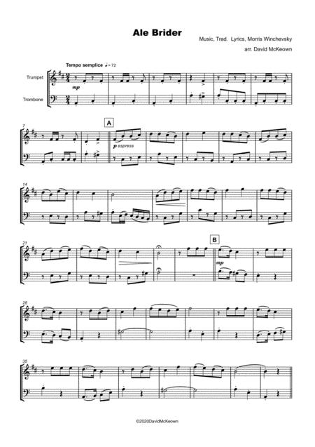 Ale Brider Jewish Klezmer Song For Trumpet And Trombone Duet Page 2