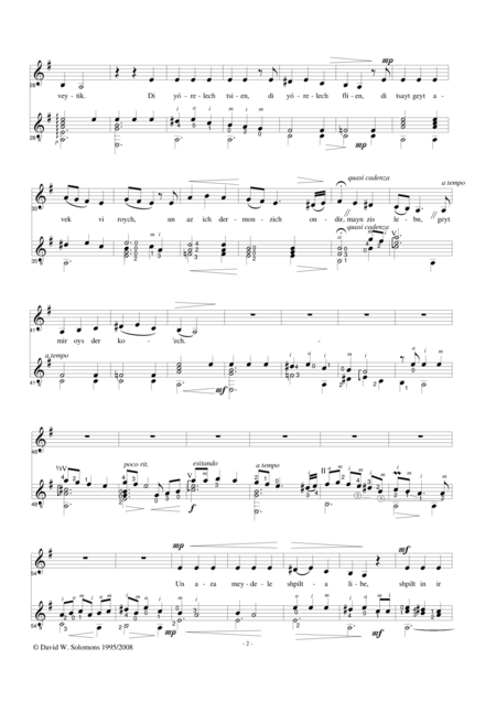 Ale Vasserlech For Alto Voice And Guitar Page 2