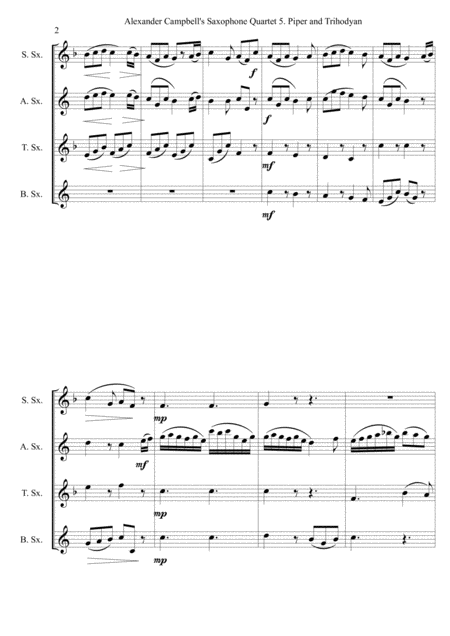 Alexander Campbells Saxophone Quartet 5th Movement Piper And Trihodyan Page 2