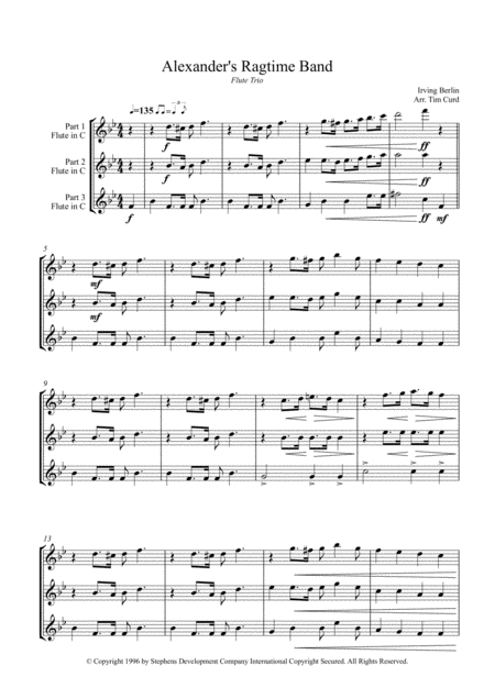 Alexanders Ragtime Band Flute Trio Page 2