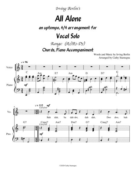 All Alone 4 4 Arrangement Vocal Solo Chords Piano Accompaniment Page 2