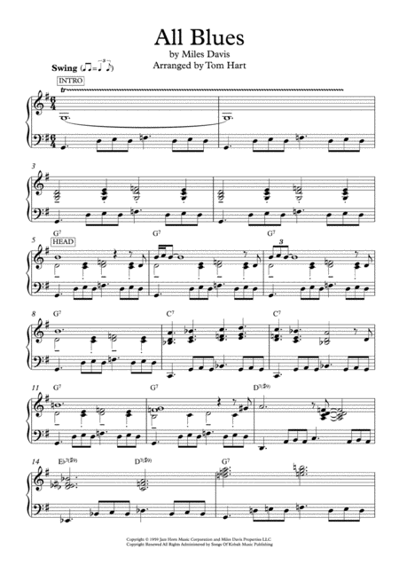 All Blues Piano Solo Page 2