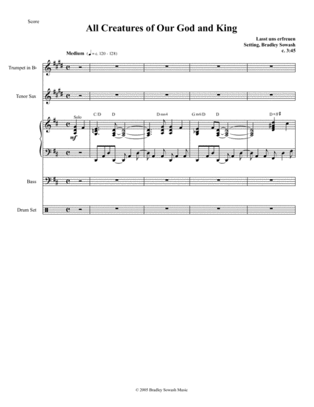 All Creatures Of Our God And King Jazz Quintet And Singers Page 2