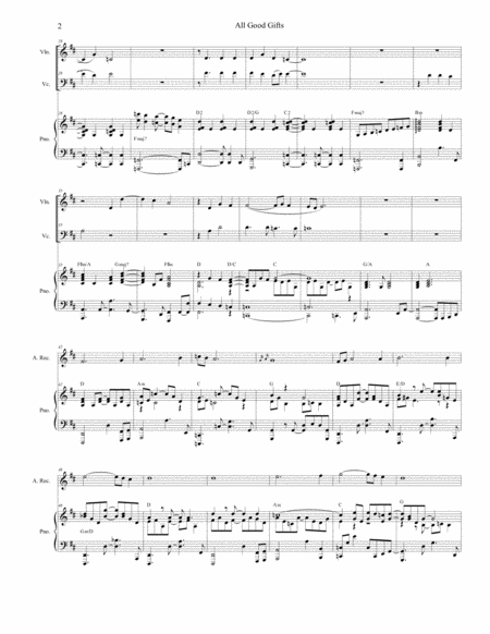 All Good Gifts From Godspell Duet For Violin And Cello Page 2