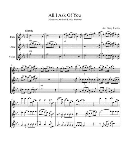 All I Ask Of You For Flute Oboe And Violin From Phantom Of The Opera Page 2