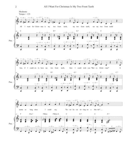 All I Want For Christmas Is My Two Front Teeth Unison Choir Page 2