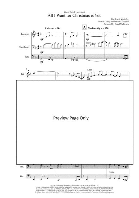 All I Want For Christmas Is You Brass Trio Page 2