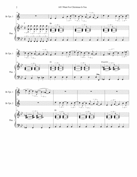 All I Want For Christmas Is You Duet For Bb Trumpet Page 2