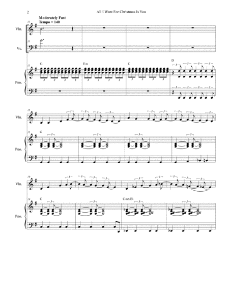 All I Want For Christmas Is You Duet For Violin And Cello Page 2