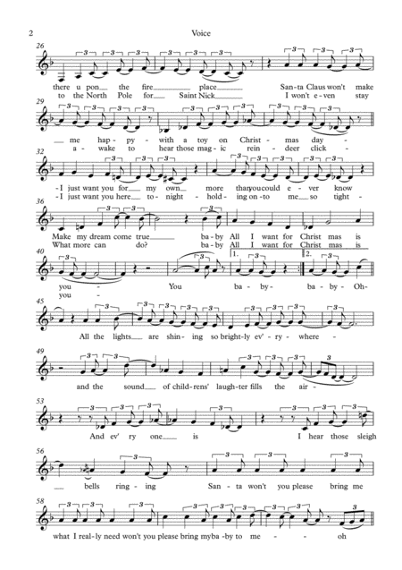 All I Want For Christmas Is You For Voice And String Quartet String Orchestra Page 2