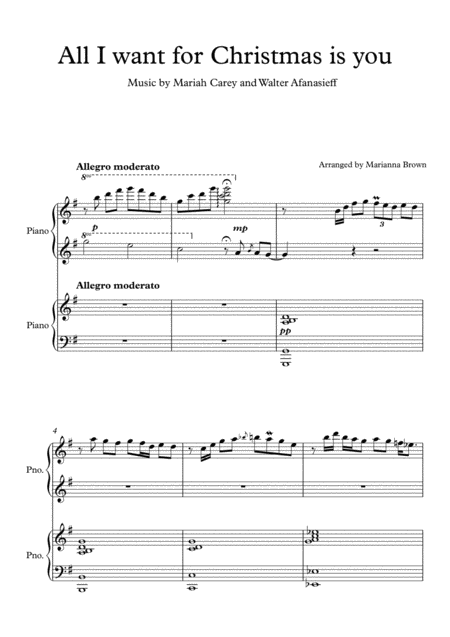 All I Want For Christmas Is You Piano Duet Four Hands Page 2