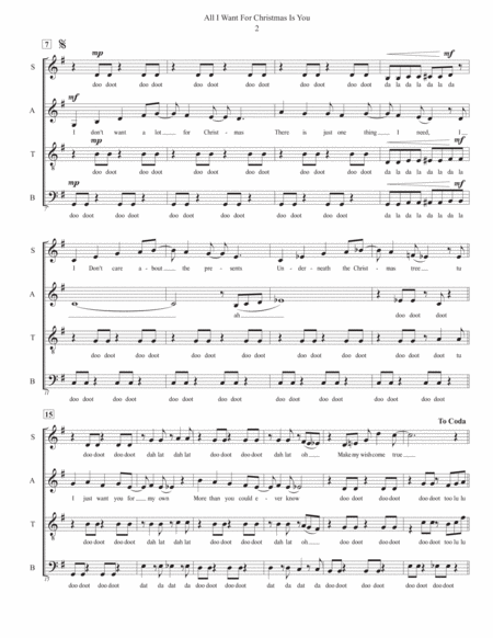 All I Want For Christmas Is You Satb Acappella Page 2