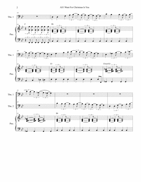 All I Want For Christmas Is You Trombone Duet Page 2