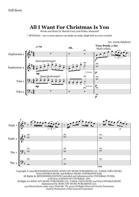 All I Want For Christmas Is You Tuba Quartet Eett Page 2