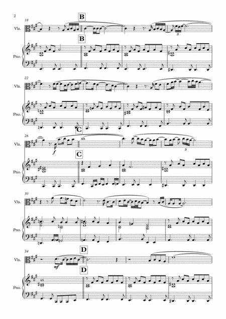 All In Love Is Fair Solo For Viola Piano In A Major Page 2