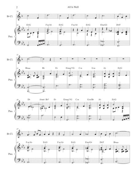All Is Well Bb Clarinet Solo And Piano Page 2