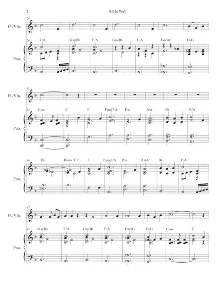 All Is Well Flute Or Violin Solo And Piano Page 2