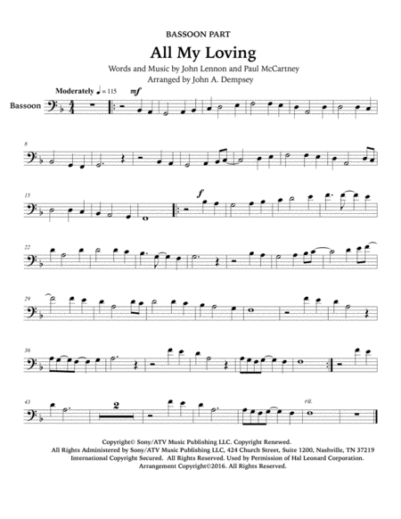 All My Loving Beatles Bassoon And Piano Page 2