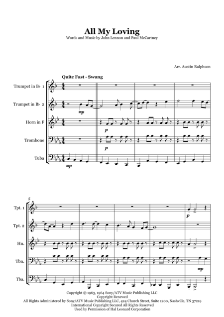 All My Loving Brass Quintet Page 2