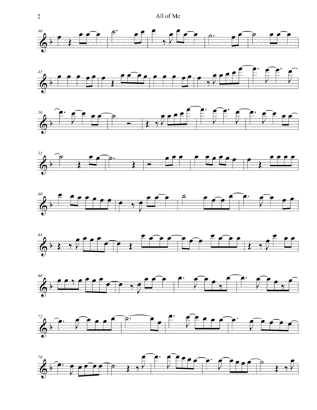 All Of Me Alto Sax Page 2