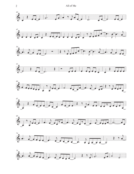 All Of Me Easy Key Of C Trumpet Page 2