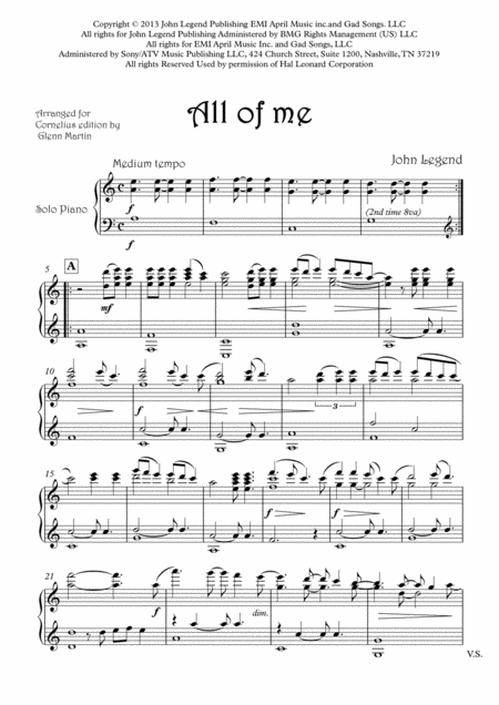 All Of Me John Legend Piano And String Quartet Page 2