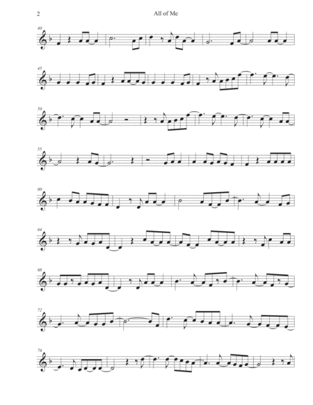 All Of Me Original Key Alto Sax Page 2